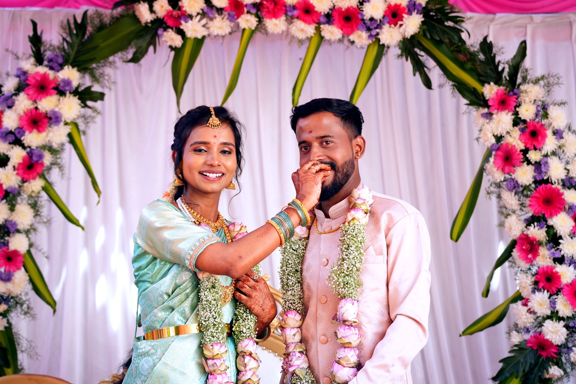 Couple during a natural, green pre-wedding shoot, photographed by Lumeora Studios in Bangalore